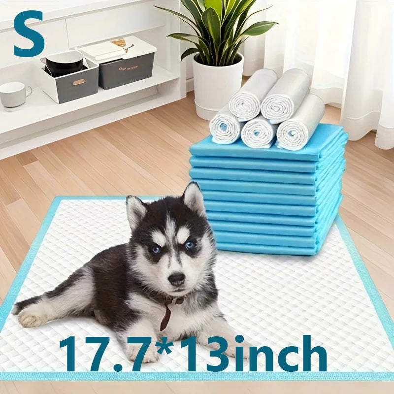 100Pcs Super Absorbent Disposable Pet Urine Pads for Large Breeds Potty Training, Travel - Ideal for Dogs, Puppies, Cats