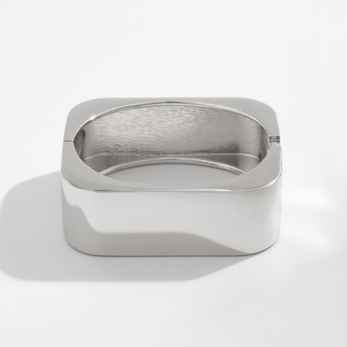 Metal Texture Glossy Spring Bracelet Female Geometric Square Mirror Bracelet