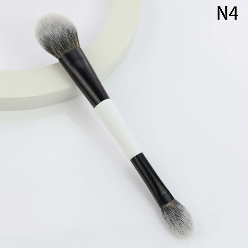 ★★★Double-ended Foundation Brush,Loose Powder, Blush Brush,Highlighter Brush,Beauty Tool,Contour Brush