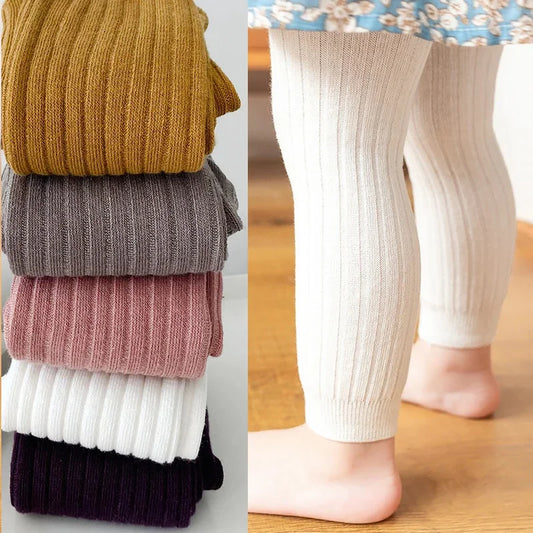 Children's Girls Boys Pants Knitted Leggings For Girls Tights Solid Baby Kids Trousers Pantyhose For 0 to 6Years Spring