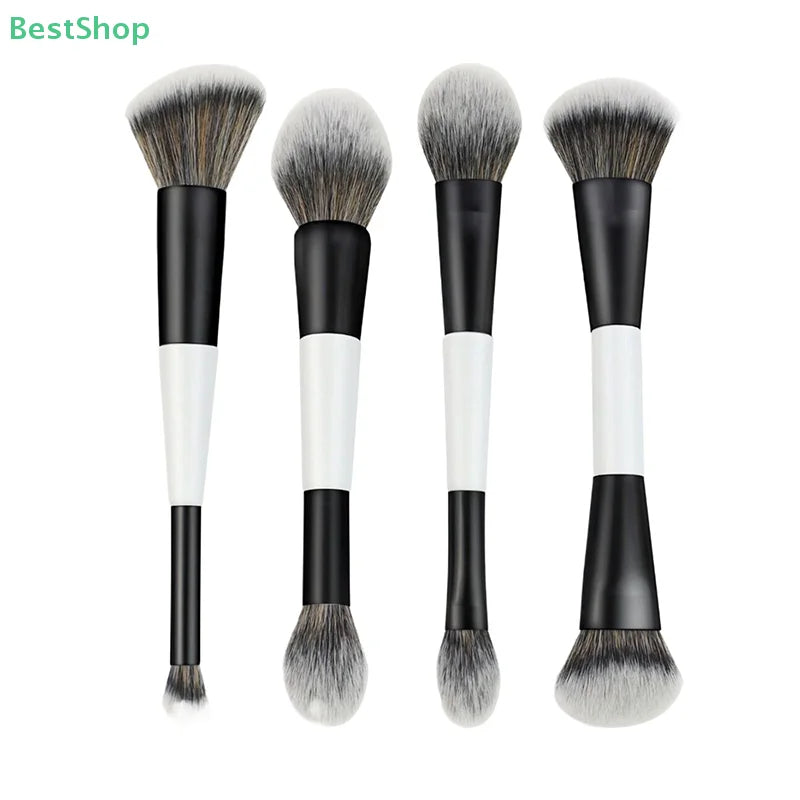 ★★★Double-ended Foundation Brush,Loose Powder, Blush Brush,Highlighter Brush,Beauty Tool,Contour Brush