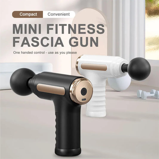 Exercise Massager Fascia Massage Gun Electric Massager Body Relaxation Belt 4 Replaceable Heads Fitness Equipment Fascia Gun