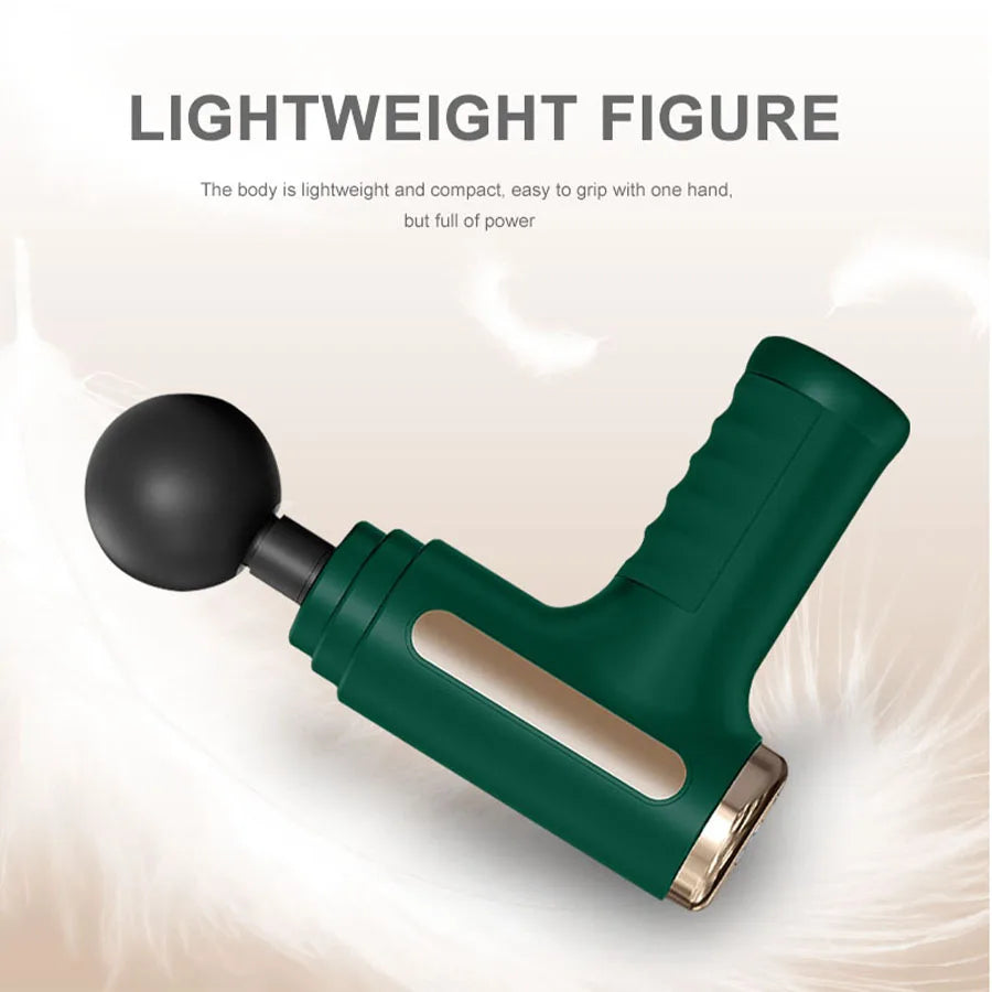 Exercise Massager Fascia Massage Gun Electric Massager Body Relaxation Belt 4 Replaceable Heads Fitness Equipment Fascia Gun