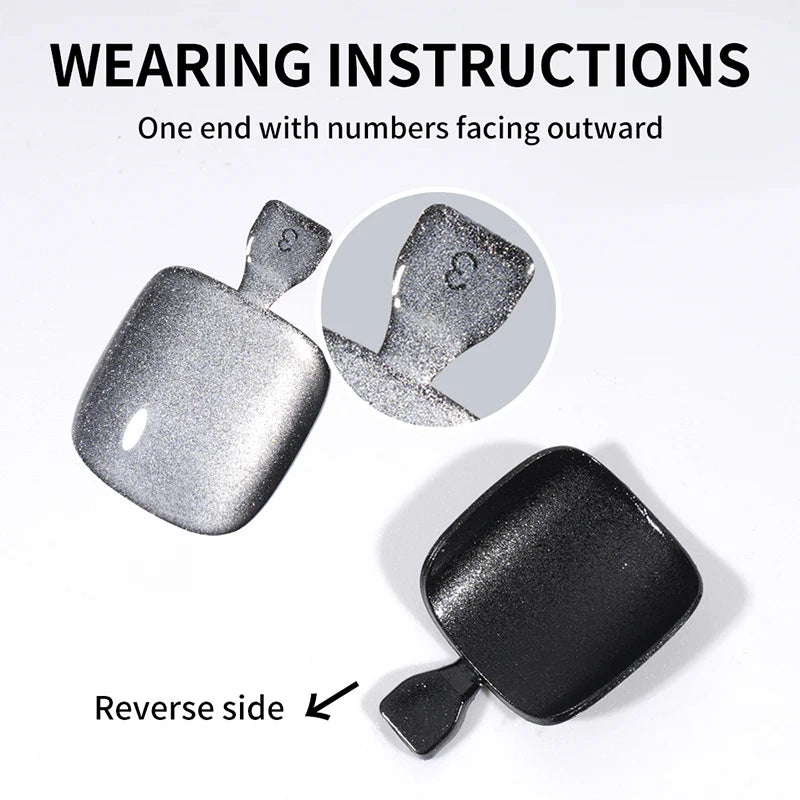 120pcs Acrylic Fake Toenails Press On Nails Full Cover French Cat Eye Short Square DIY Art For Women Girls Pedicure Tools