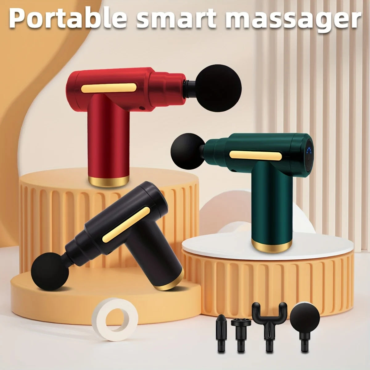 Long endurance TYPE-C mouth electric massager with six adjustable levels, silent fascia gun, multifunctional button fascia gun