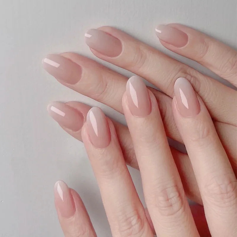 24Pcs Solid Color Wine Red Design Press on Nail Short Square False Nails Simple Detachable Finished Full Cover Nail Tips