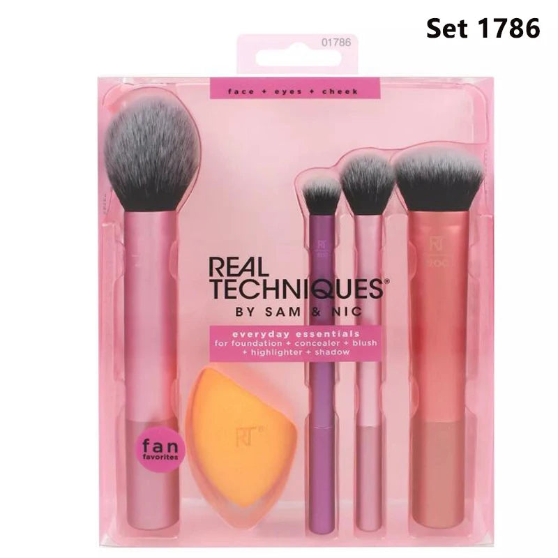 Real Techniques Professional Makeup Brushes Set Foundation Powder Contour Blush 1786 Concealer Eyeshadow Blending Cosmetic INS