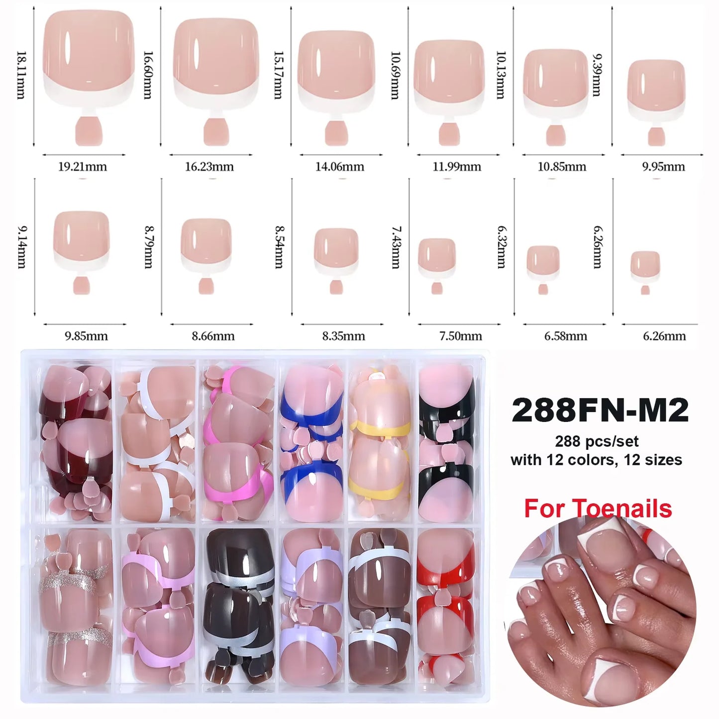 120pcs Acrylic Fake Toenails Press On Nails Full Cover French Cat Eye Short Square DIY Art For Women Girls Pedicure Tools