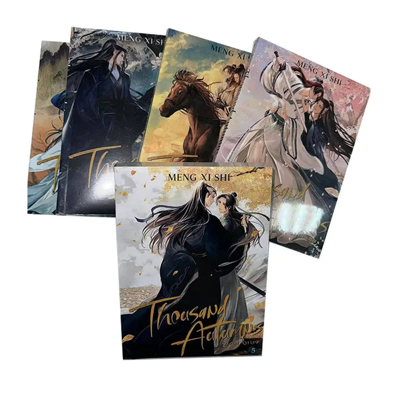 5 Book/set Volume 1-5 English Comic Novel Thousand Autumns - Qian Qiu - Meng Xi Shi  BL Manhwa  Ancient Romance Manga Book