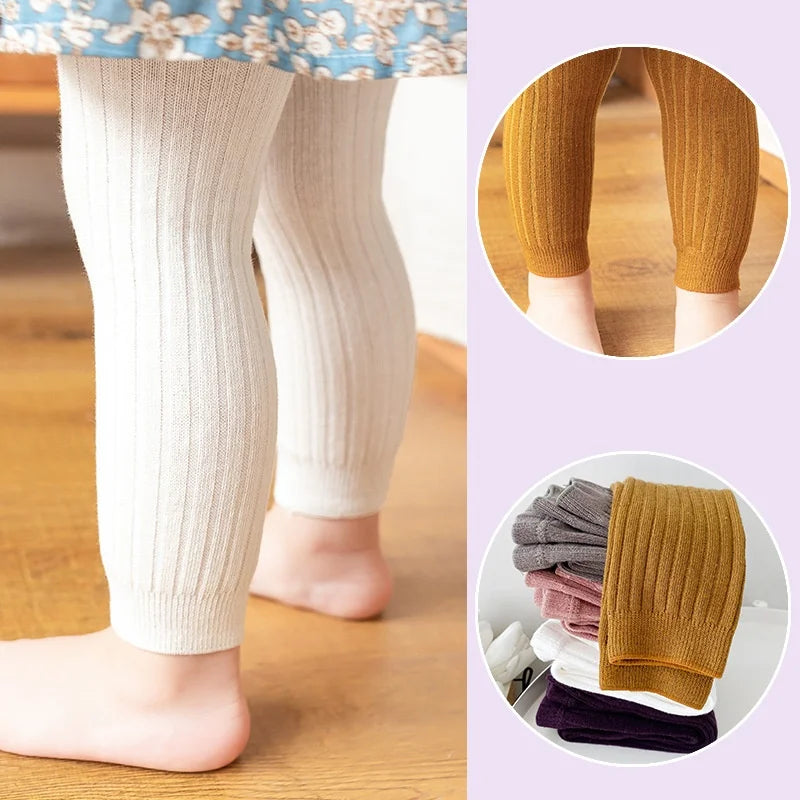 Children's Girls Boys Pants Knitted Leggings For Girls Tights Solid Baby Kids Trousers Pantyhose For 0 to 6Years Spring