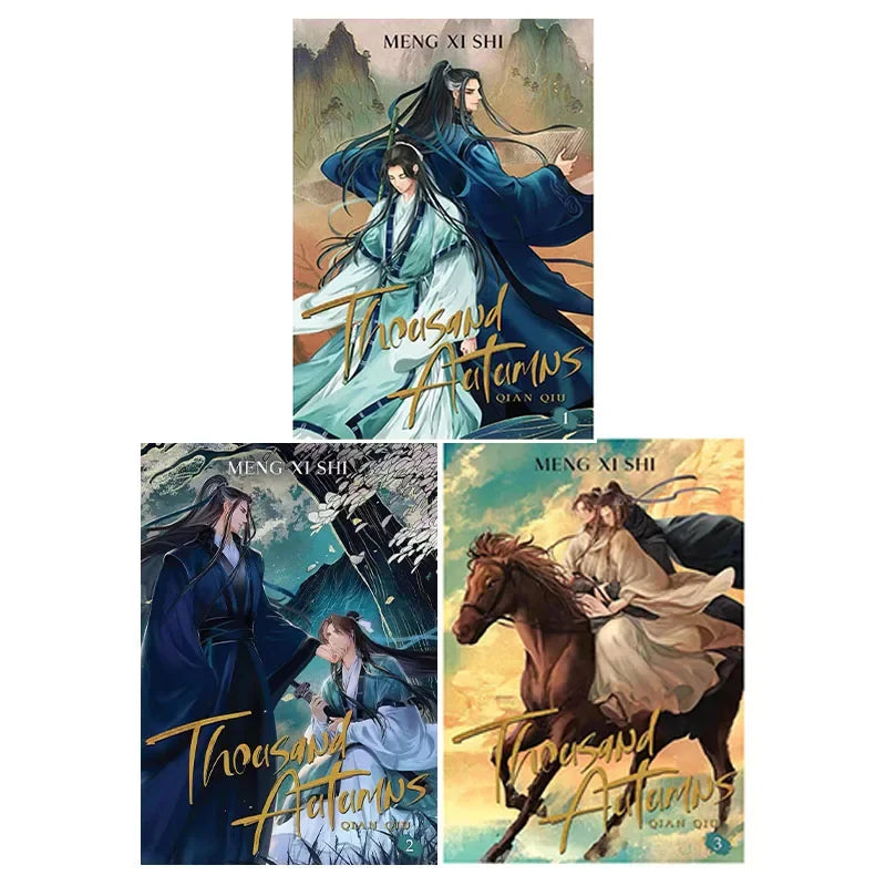 Volume 1-3 English Comic Novel Thousand Autumns - Qian Qiu - Meng Xi Shi Chinese BL Manhwa Chinese Ancient Romance Manga Book