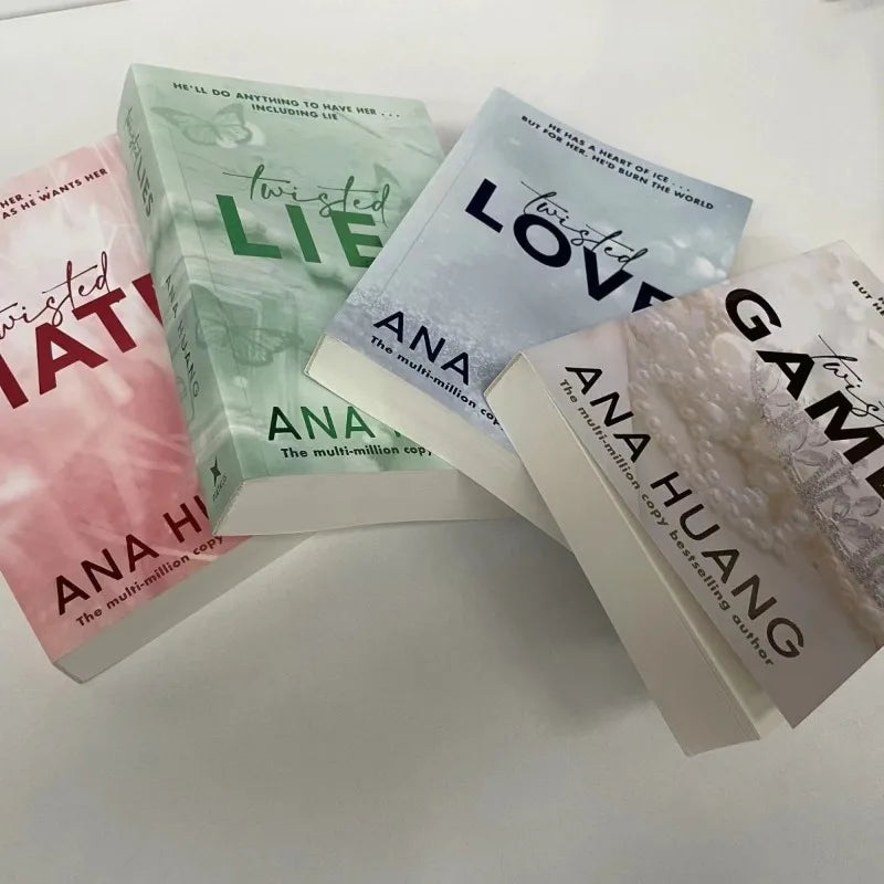 4 Books/Set Twisted Series By Ana Huang Books Love /Games / Hate /Lies Paperback English Novel Book
