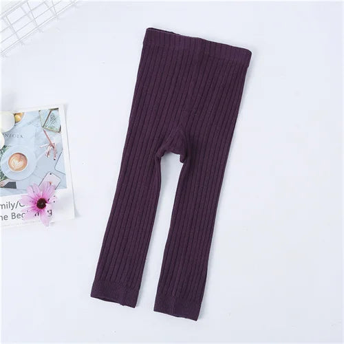 Children's Girls Boys Pants Knitted Leggings For Girls Tights Solid Baby Kids Trousers Pantyhose For 0 to 6Years Spring