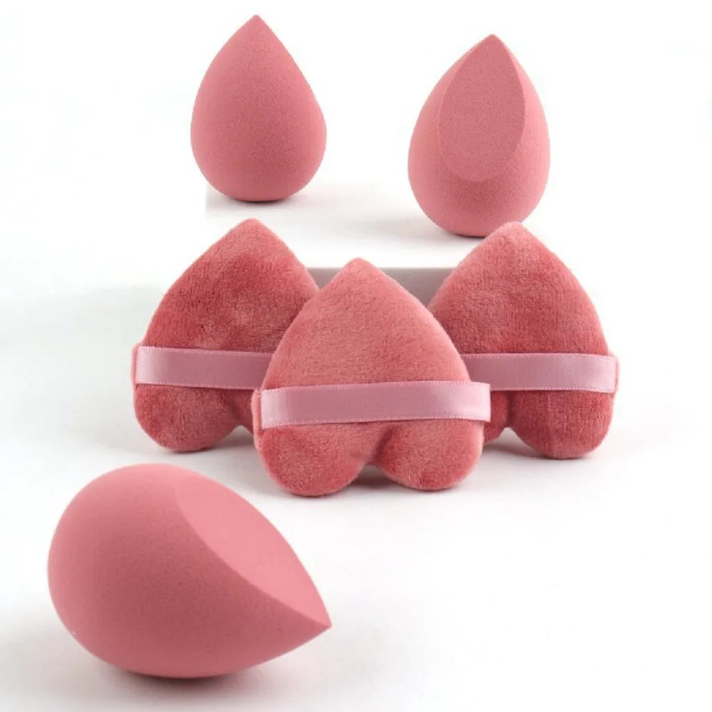6Pcs Velvet Makeup Sponge Set Foundation Puff Cosmetic Sponges for Liquid Powder Blush All Skin Types Make Up