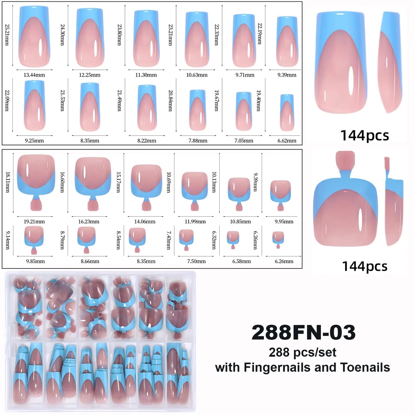 120pcs Acrylic Fake Toenails Press On Nails Full Cover French Cat Eye Short Square DIY Art For Women Girls Pedicure Tools