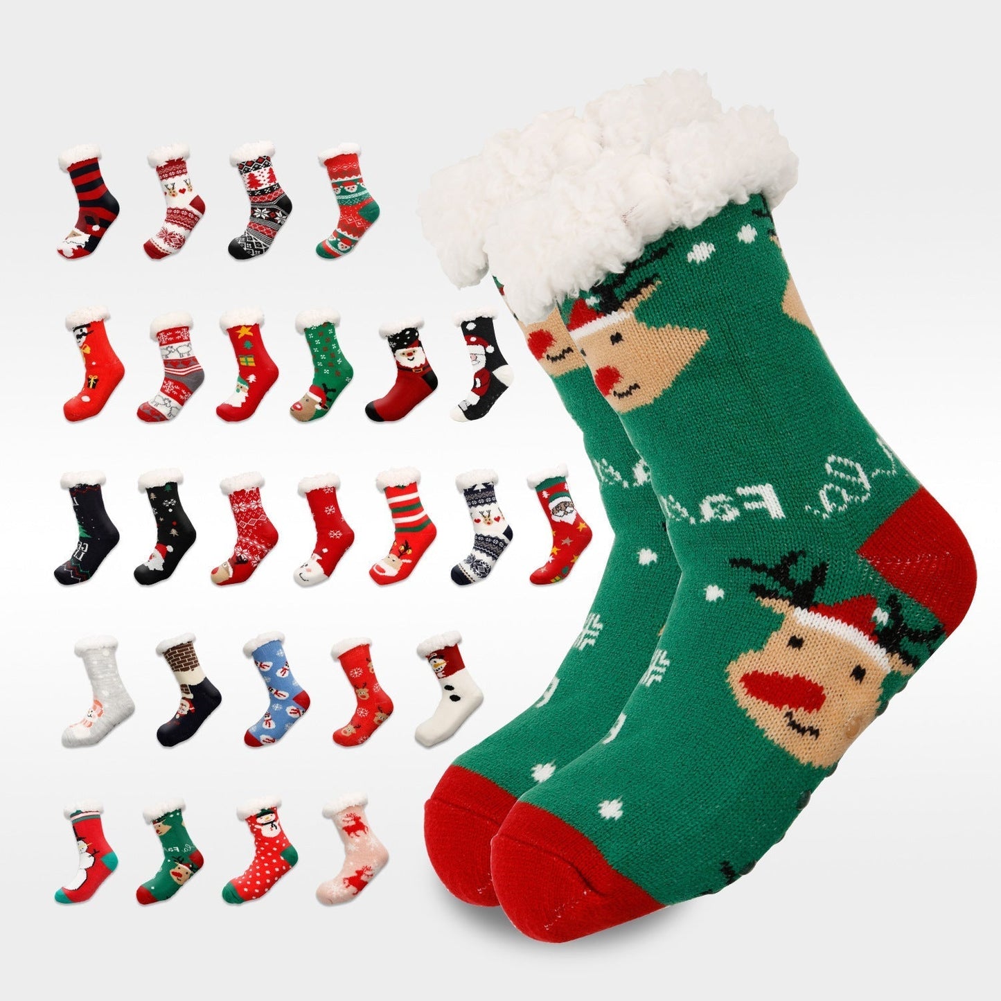 Festive Thermal Fleece-Lined Slipper/Room Socks