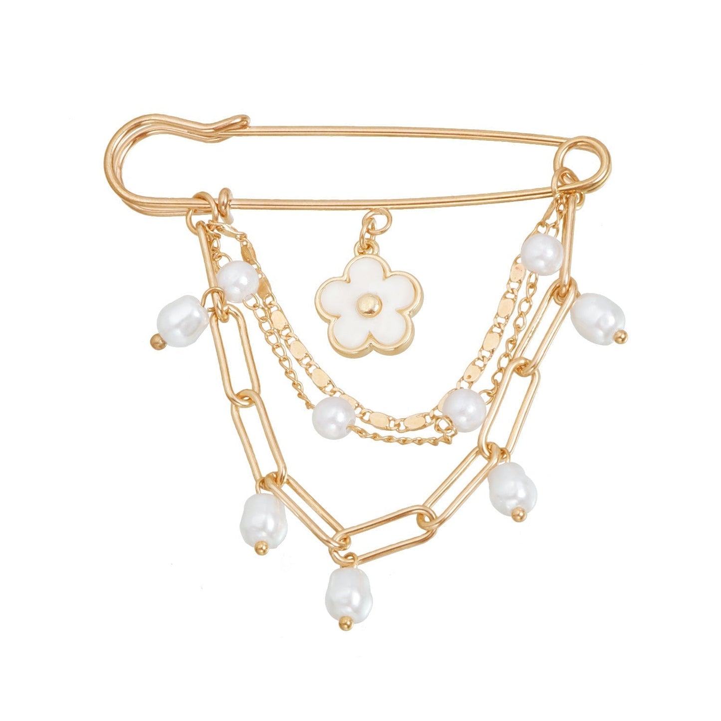 Love Moon Bear Flower Element Brooch Pin for Clothing Suit