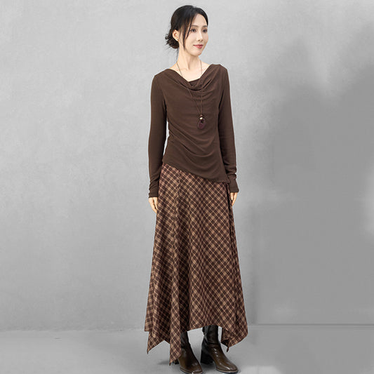 Women's Polyester Scottish Autumn Skirt