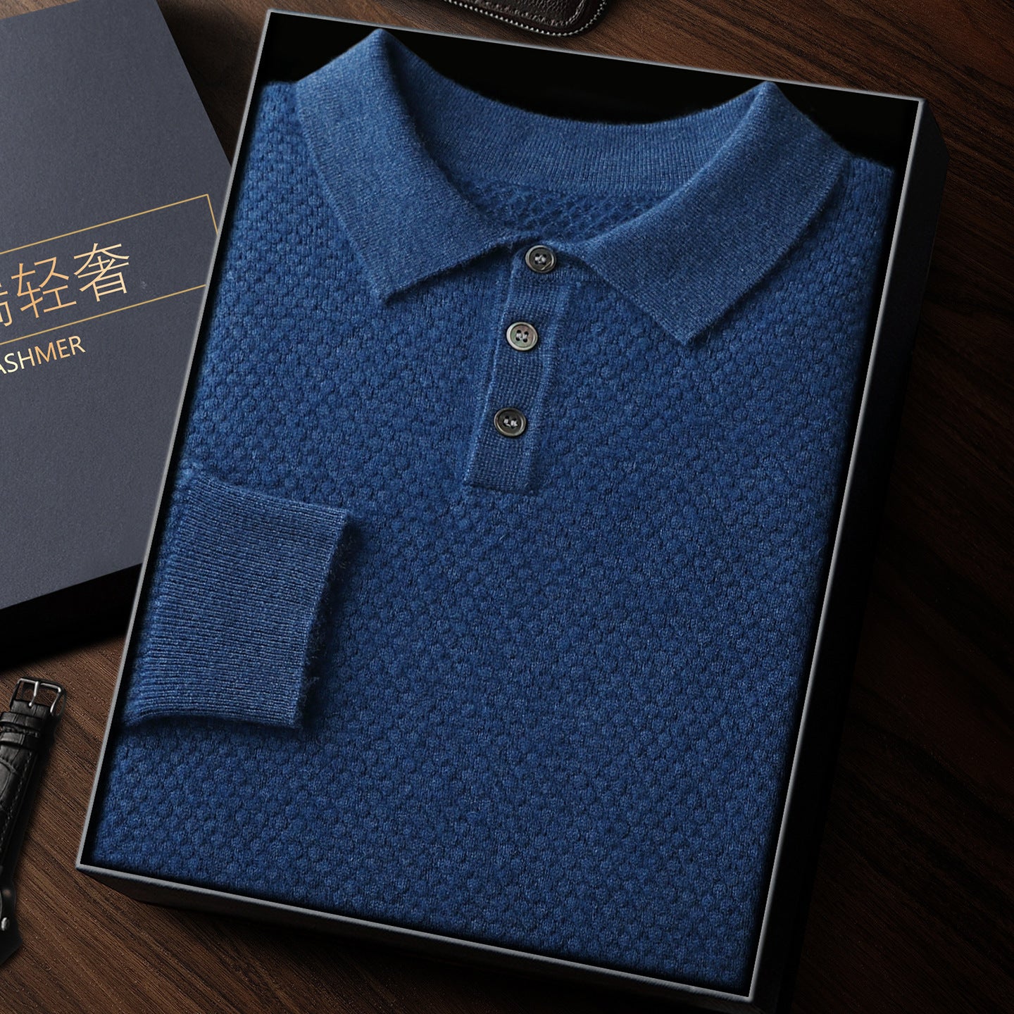 Men's Solid Color Soft Glutinous Cashmere Sweater Simple Pullover Loose