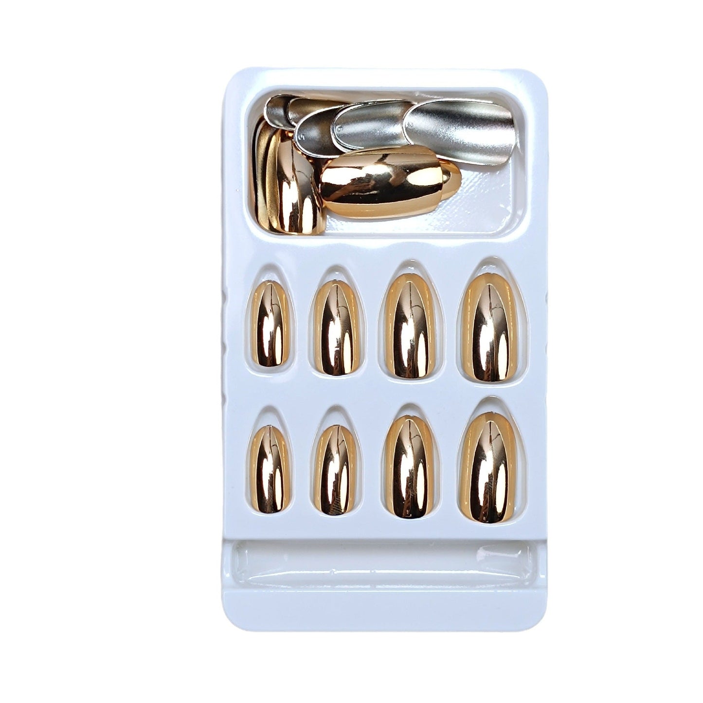 Wearable Gold Plated Full Cover Fake Nails