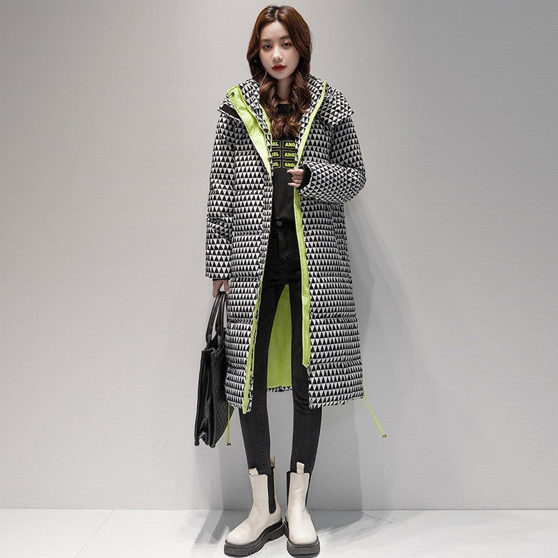 Women's Plaid Houndstooth Padded Coat