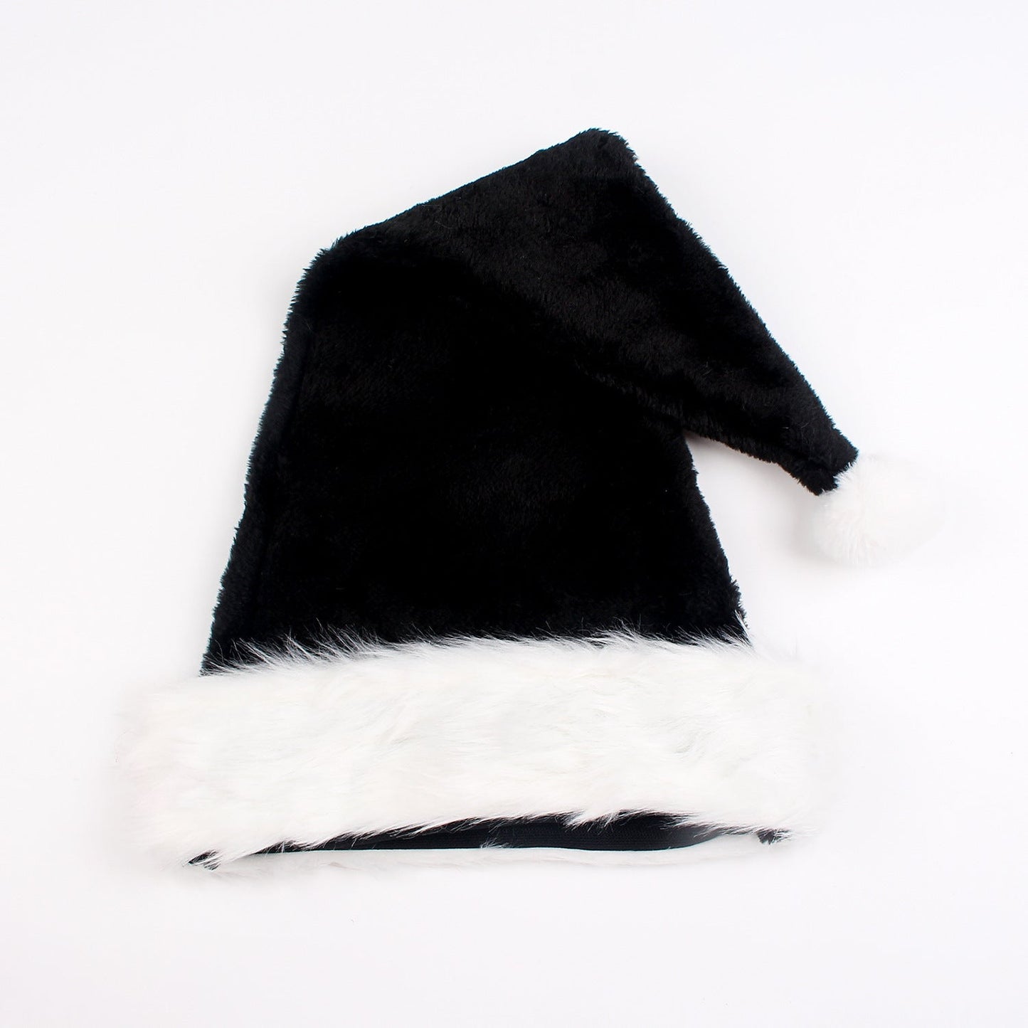 Halloween & Christmas Black Plush Santa Hat