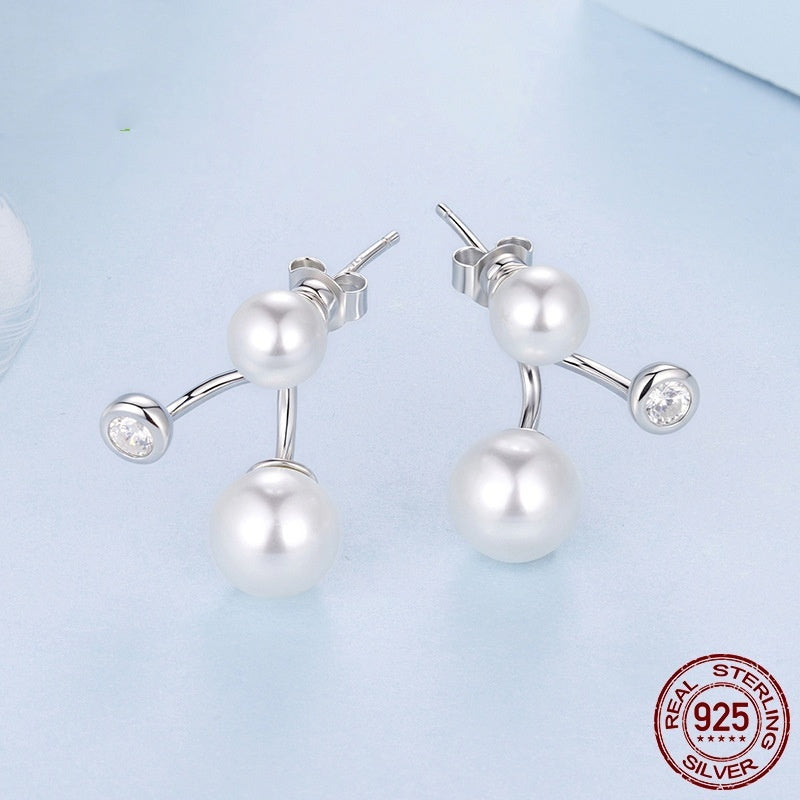 Dainty 2-Way Pearl Stud Earrings