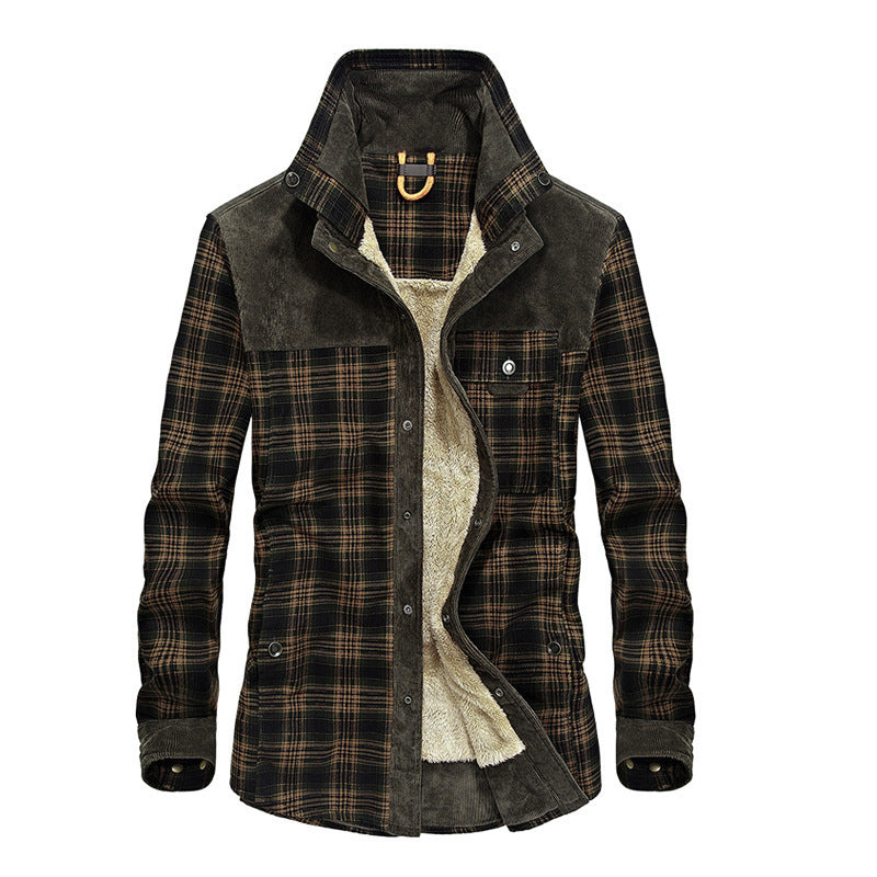 Fleece Padded Coat Lambswool Shirt