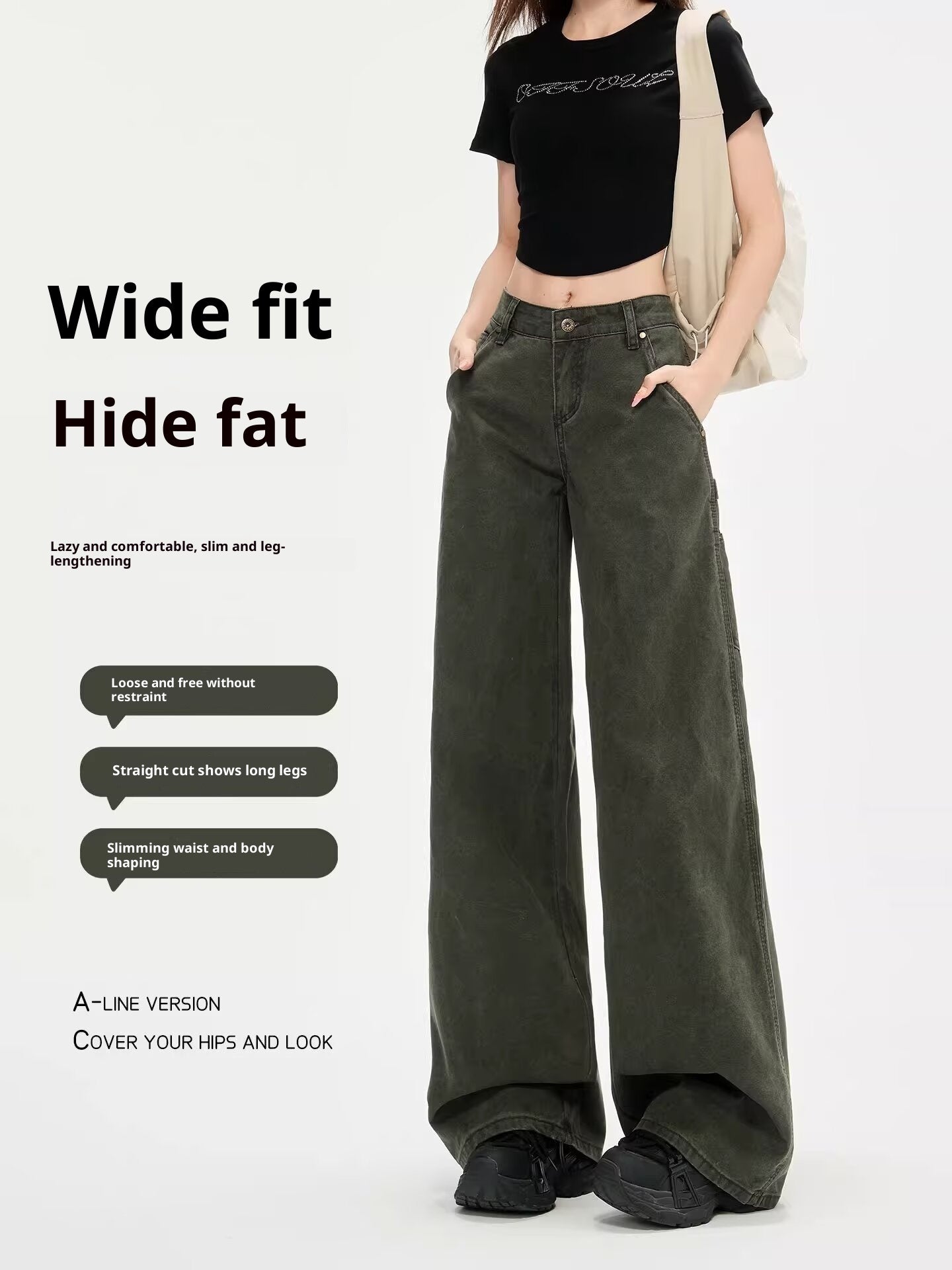 Women's Summer New Design Loose Straight-leg Flared Casual Overalls