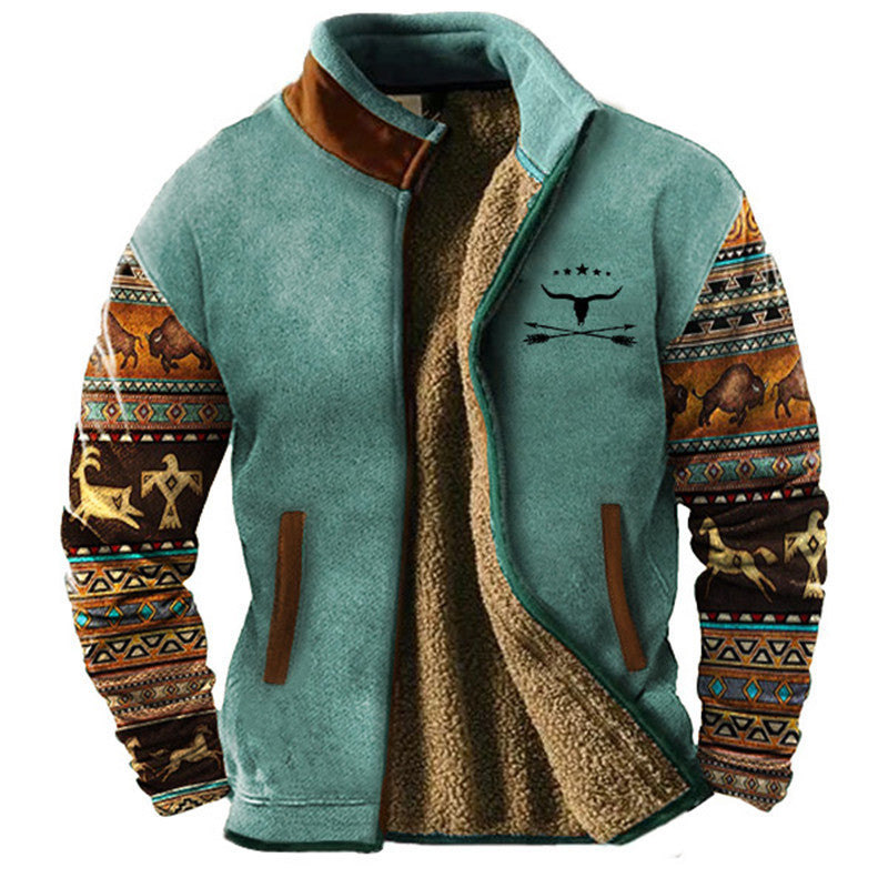 Warm Fleece Jacket Coat for Men | Trendy Cotton Clothes Outerwear