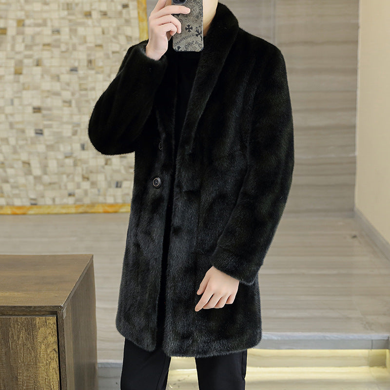 Men's Luxury Winter Mink Fur Coat | Fashion Trend Outerwear