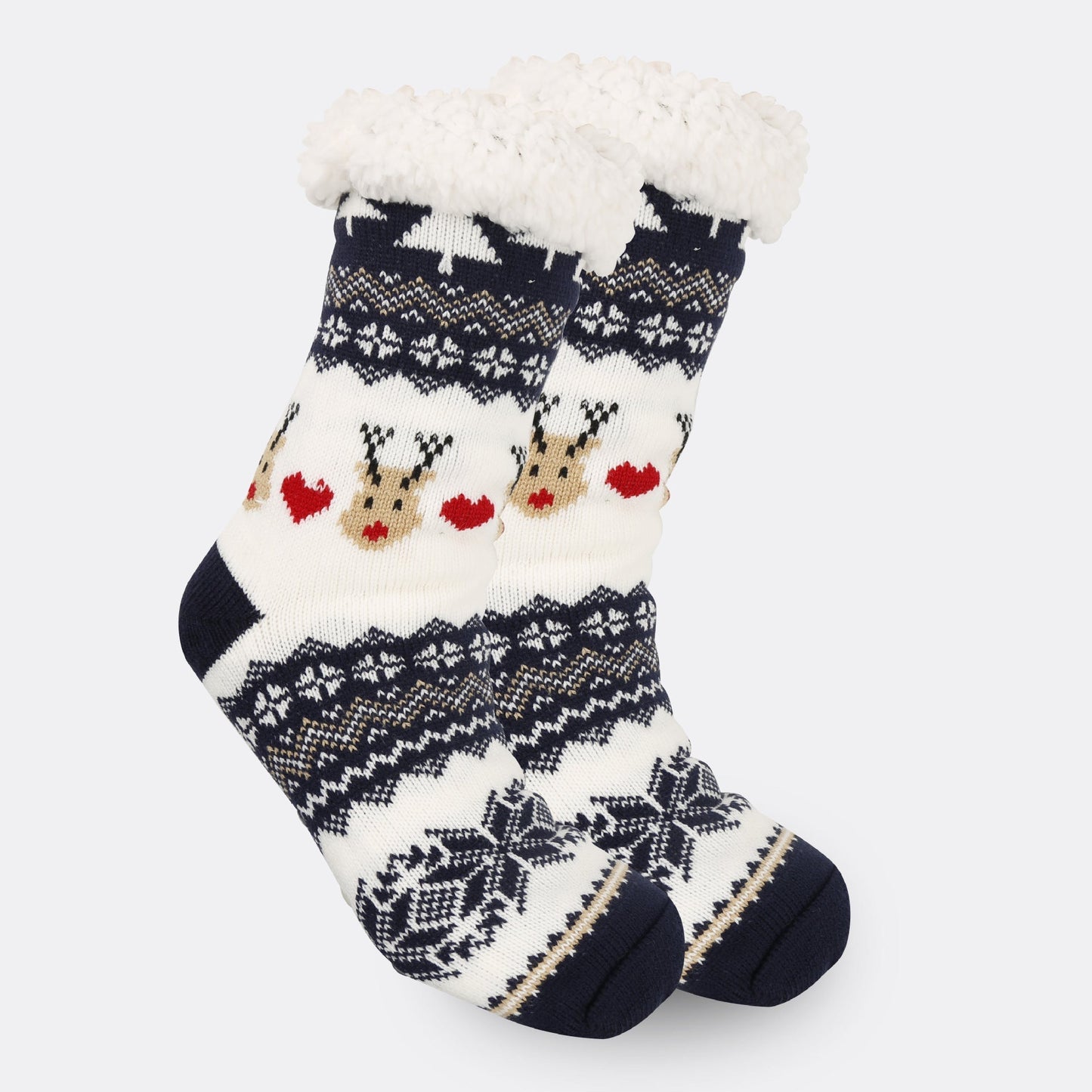Festive Thermal Fleece-Lined Slipper/Room Socks