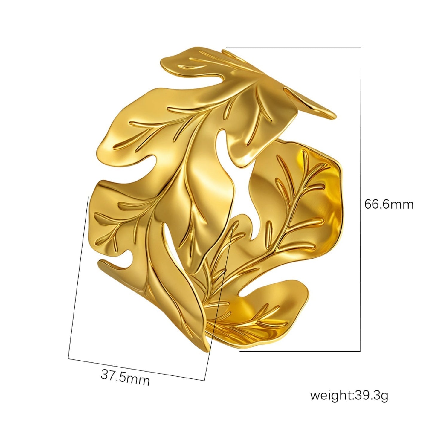 Chic Women's Open-End Stainless Steel C-Shaped Cuff Bracelet