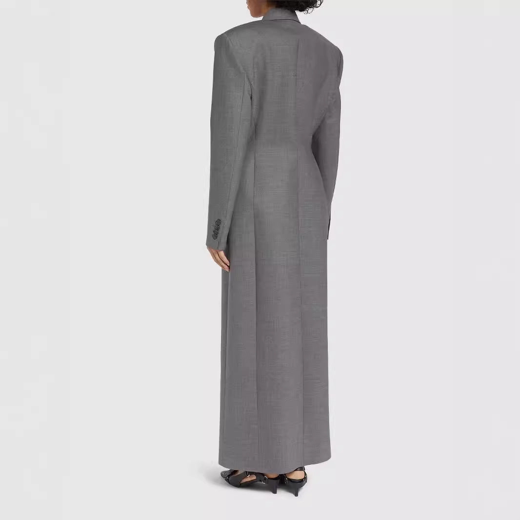 Women's Long Sleeve Padded Shoulder Suit Coat