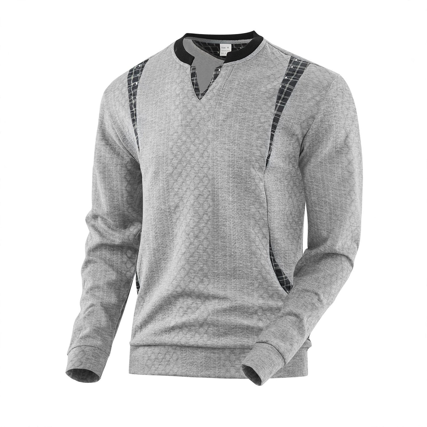 Men's Contrast Color Pullover Sweater | Casual Knit Jumper Top