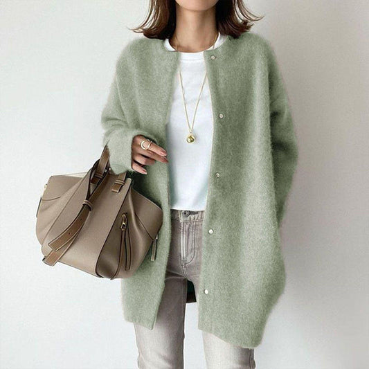Women's Oversized Wool-Like Trench Coat